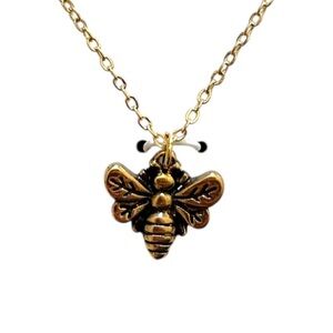 ✅ 5 for $25 - New Bee Necklace, Gold Tone 16-17”